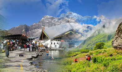 Hemkund Sahib with Valley of Flowers